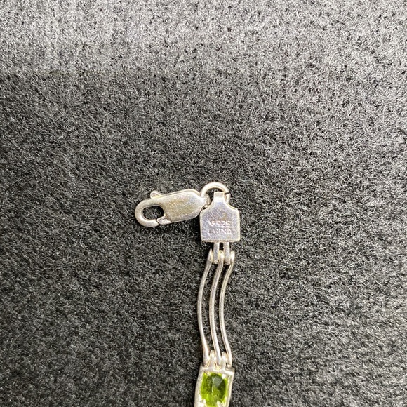 925 Sterling Silver multi-colored stone wave bracelet - Picture 5 of 5